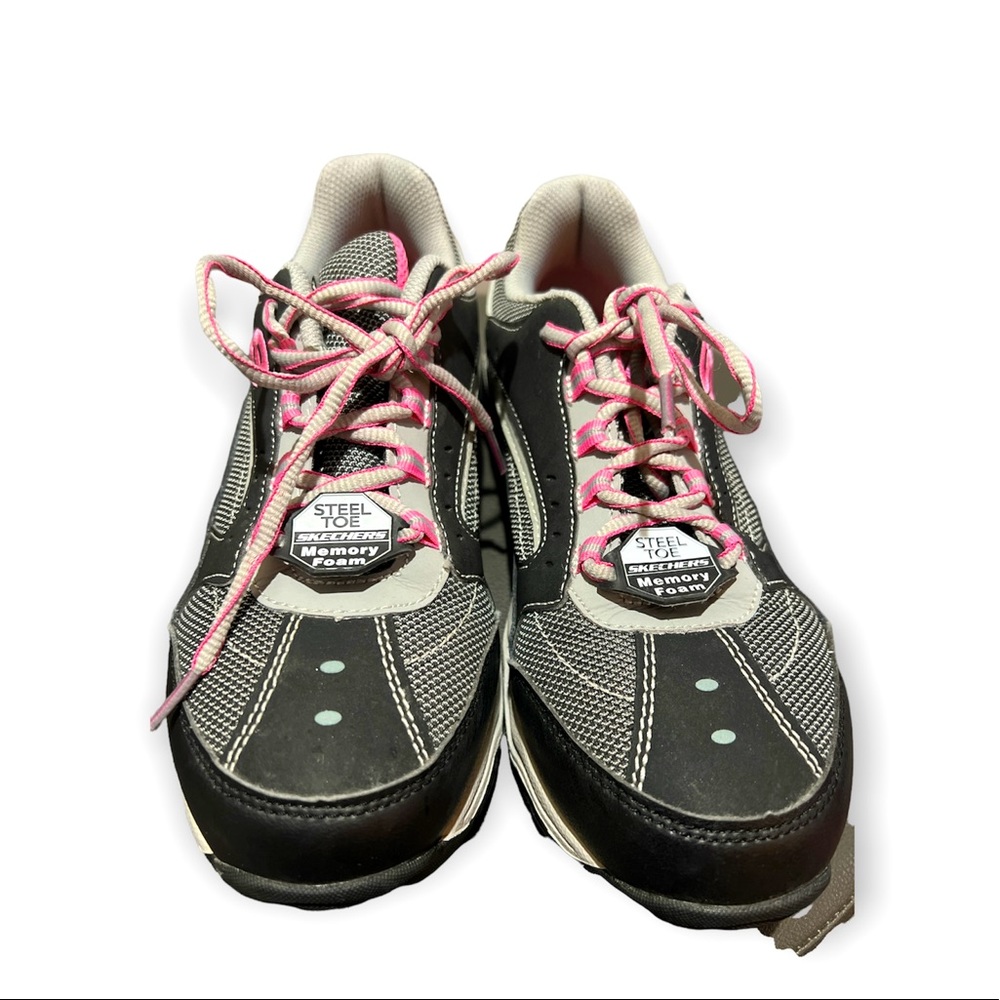Sketches Slip Resistant Memory Foam Steel Toe  Safety Shoes✅